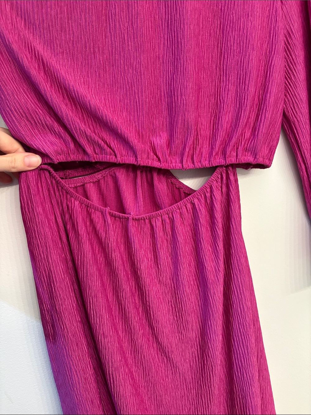 Monteau Fuchsia Cutout Mini Dress - Picture 5 of 5